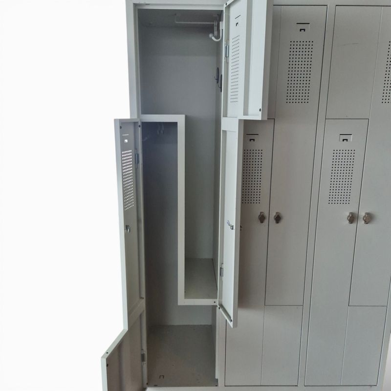 Z-garderobeskap 6-rom, grå