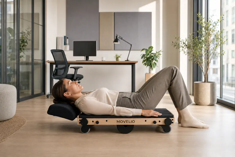 Movelio Bed Roller Professional i bruk på kontoret