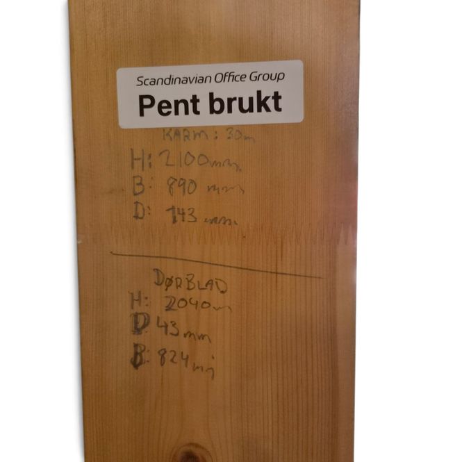 Hovedbilde Toalettdør 9/21, hvit