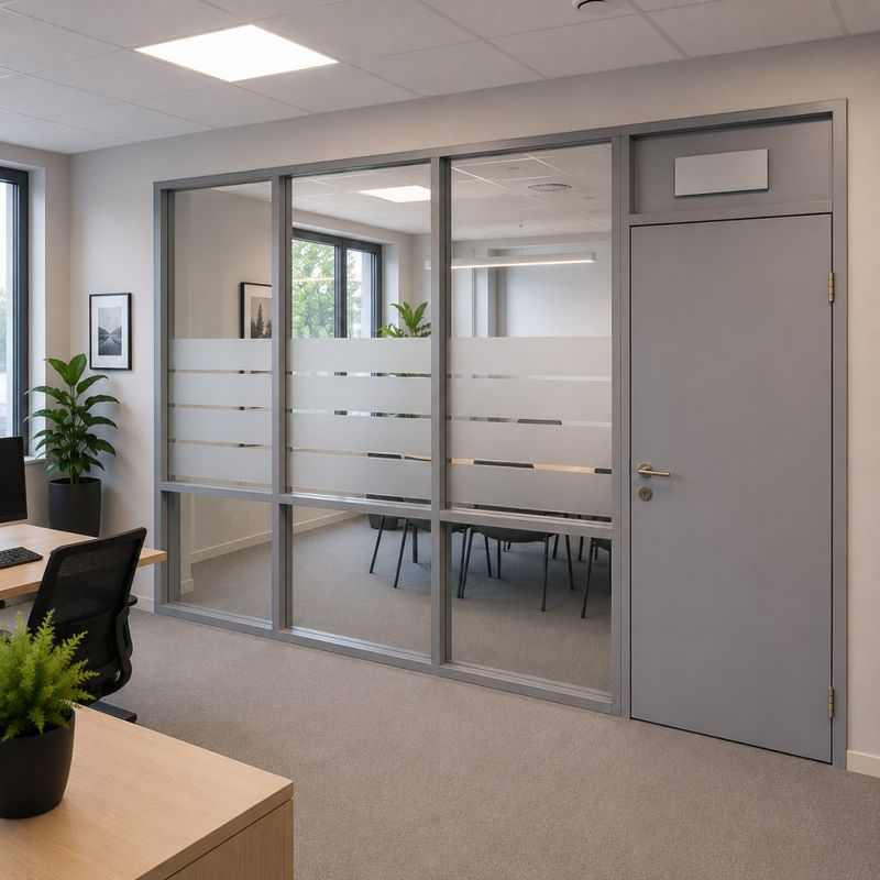 Flushfront dørfelt, grå