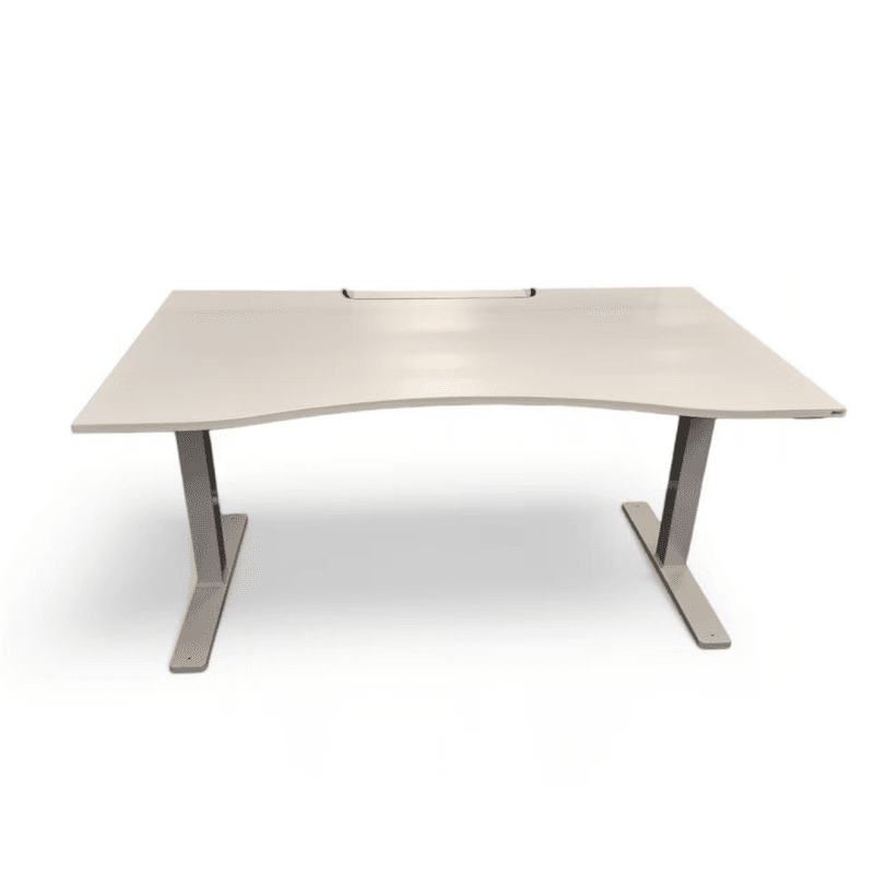 Kinnarps 160x80cm skrivebord, grå