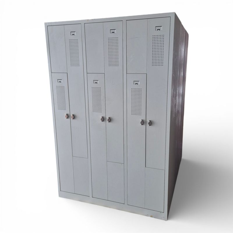 Z-garderobeskap 6-rom, grå